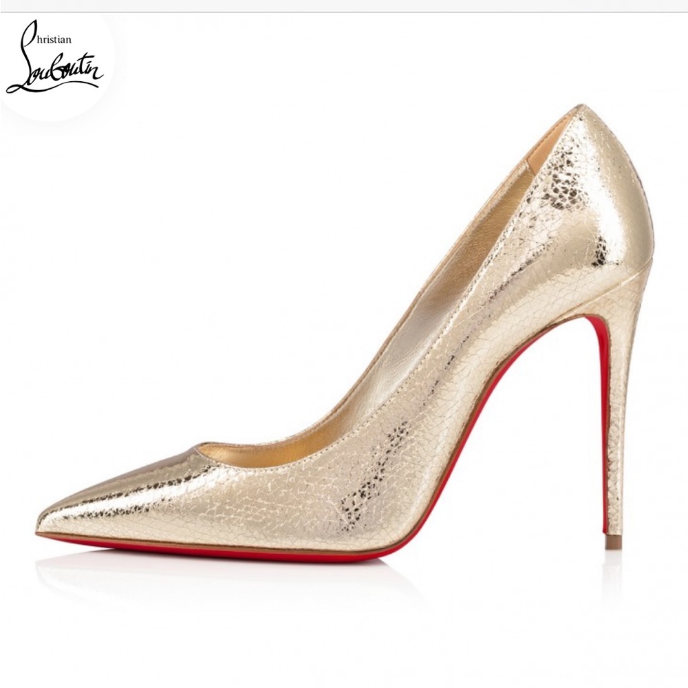 Christian Louboutin gold heels